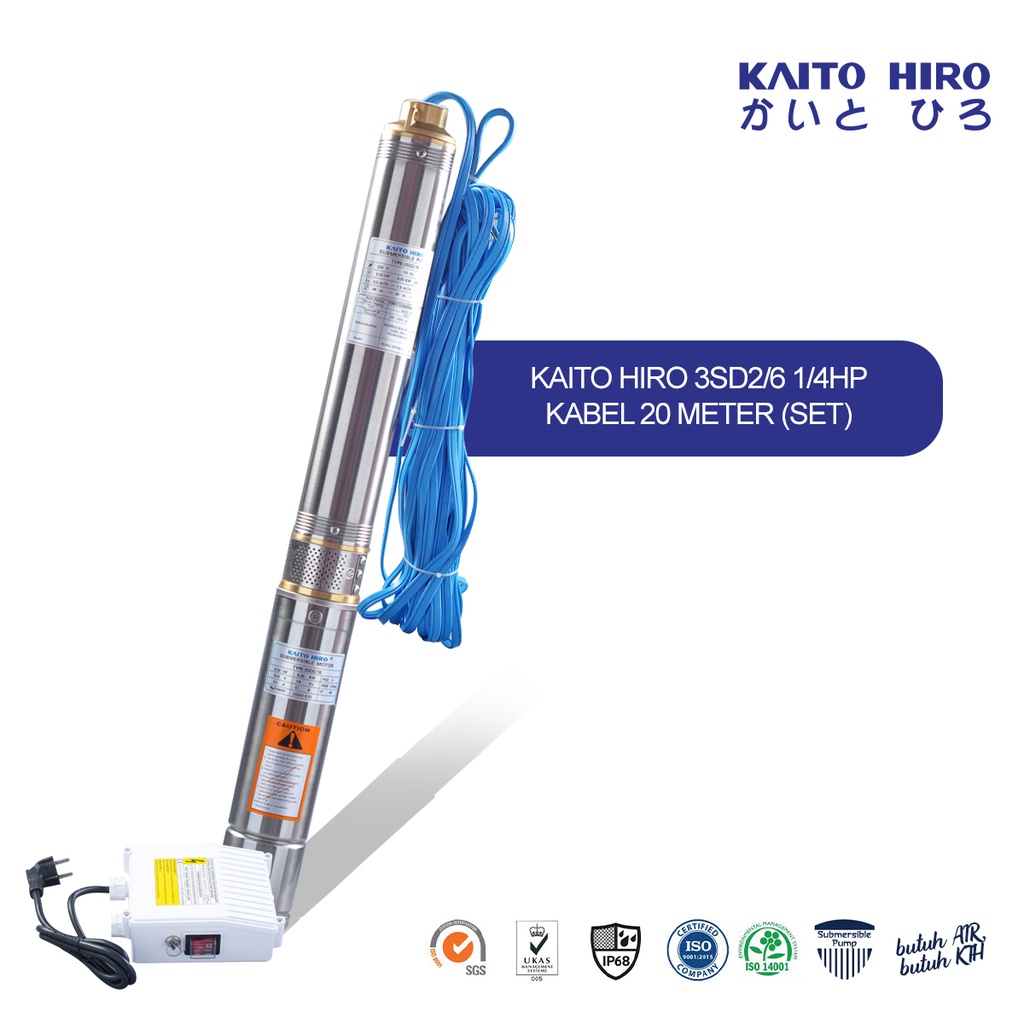 KTH POMPA SUB 3SD2/6 1/4HP K20 (SET)